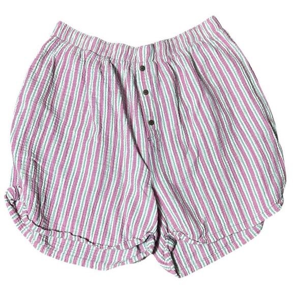 Int free people women’s xl Sunday morning boxer shorts striped gauzy casual - Picture 1 of 5